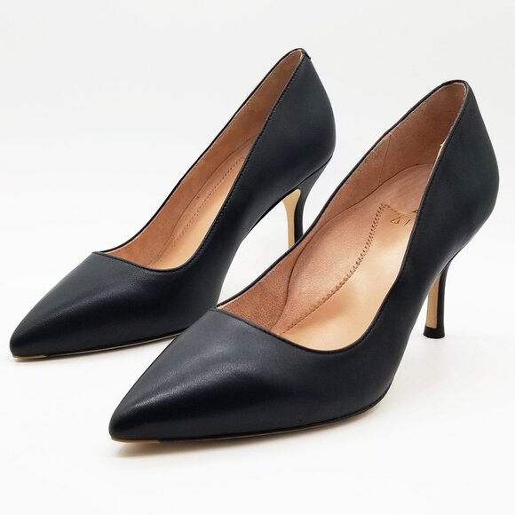 Sleek Black Leather Heels - Picture 5 of 16